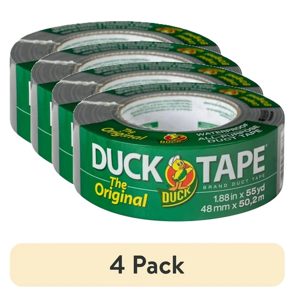 The Original Duck Tape Brand Duct Tape, 1.88 in. x 55 yd., Silver (Pack of 4)