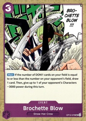 Brochette Blow UC Legacy of the Master Release Event Cards OP12-078 LP