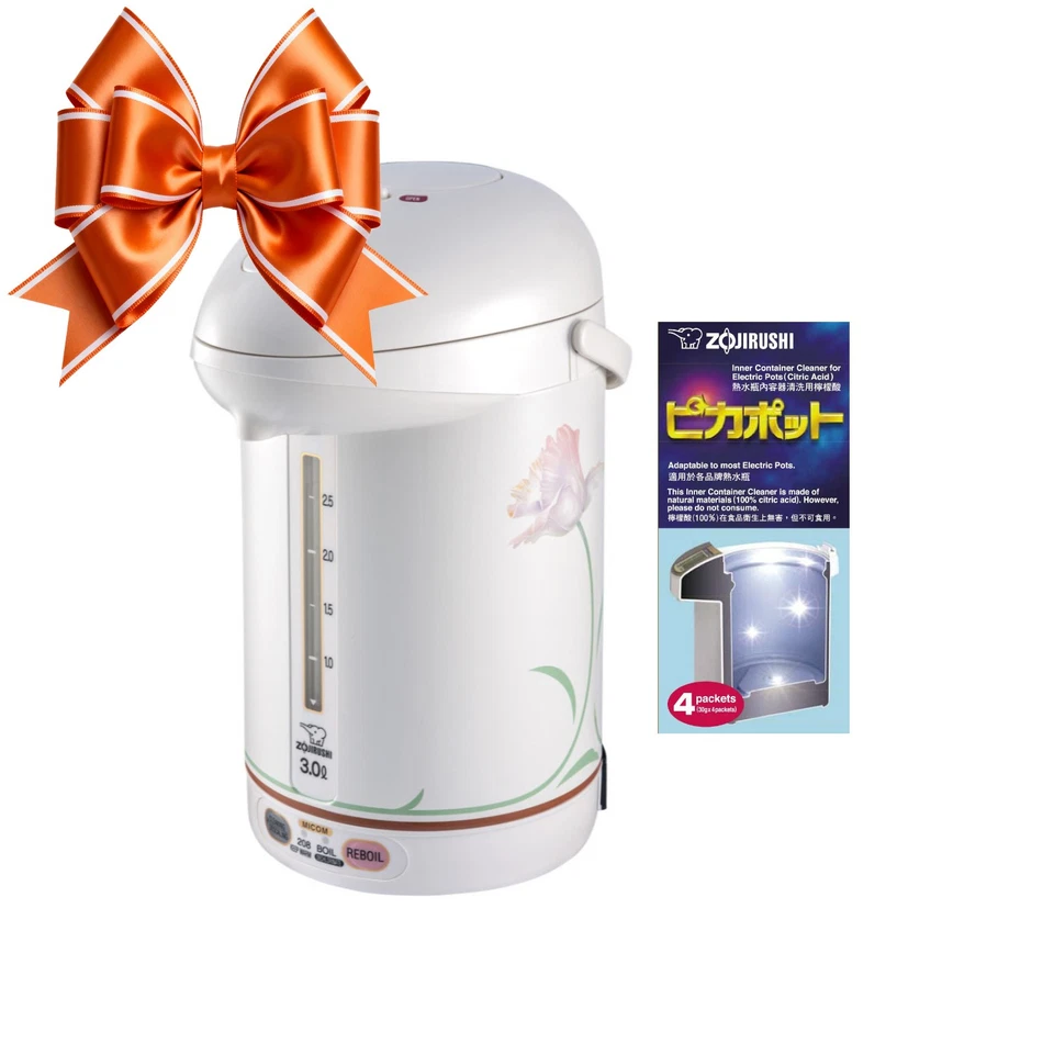 Súper caldera Zojirushi CW-PZC30FC Micom con 4 paquetes de agente de descalcificación