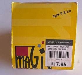 Magic Jack Brain Sports 3D Cube Puzzle Original Box Funtech Vintage Toy 1990