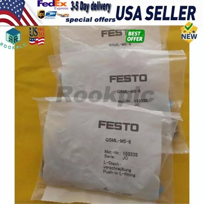 10 PCS New QSML-M5-6 Festo 153335 Fast Shipping Push-in L-fitting