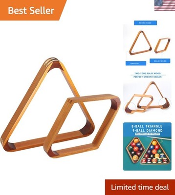 Solid Wood Billiard 8-Ball Triangle / 9-Ball Diamond Pool Ball Racks for 2-1/...