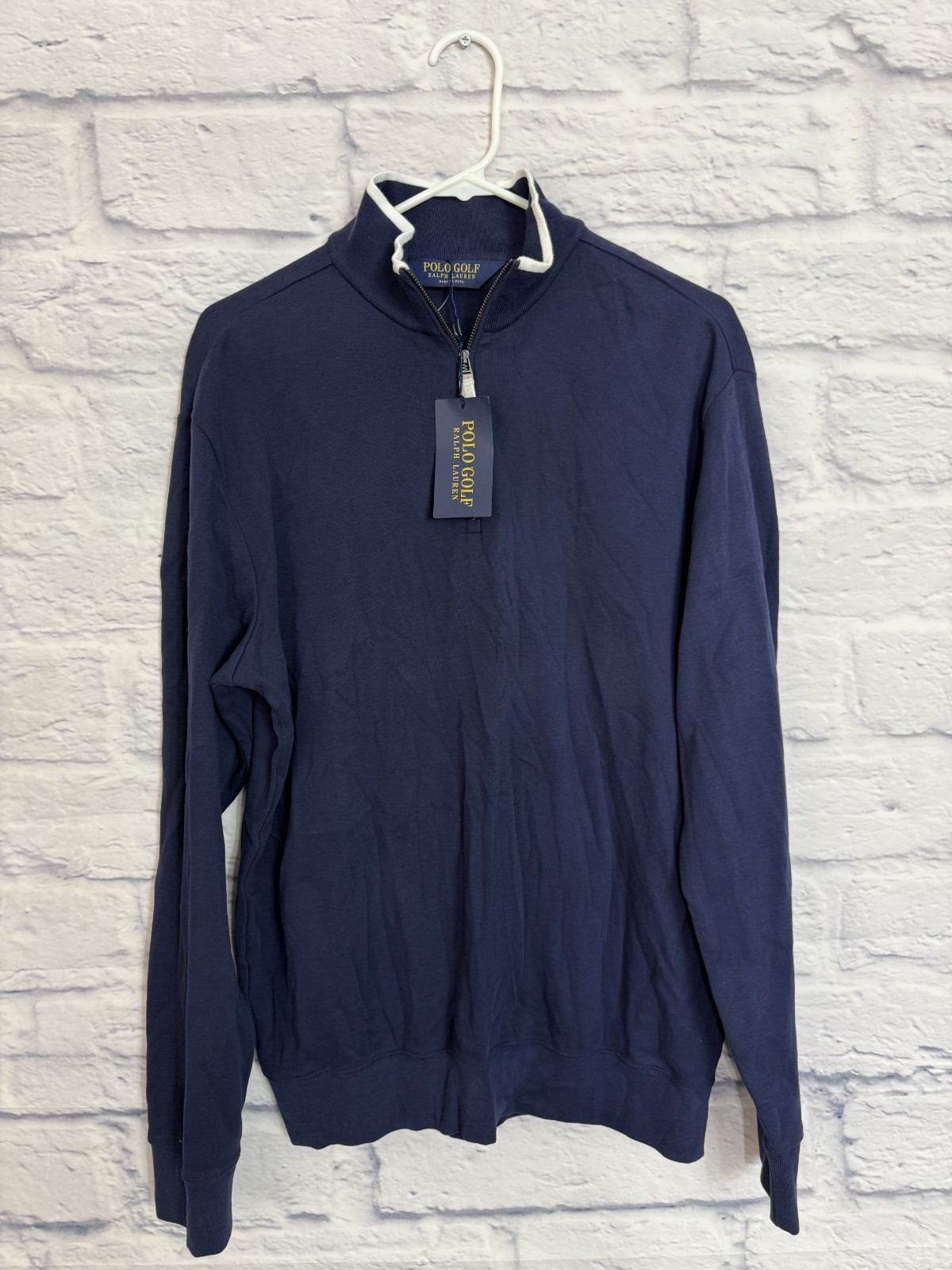 Polo Ralph Lauren Golf Classics French Navy Pullover 1/4 Zip New With Tags M thumbnail 2