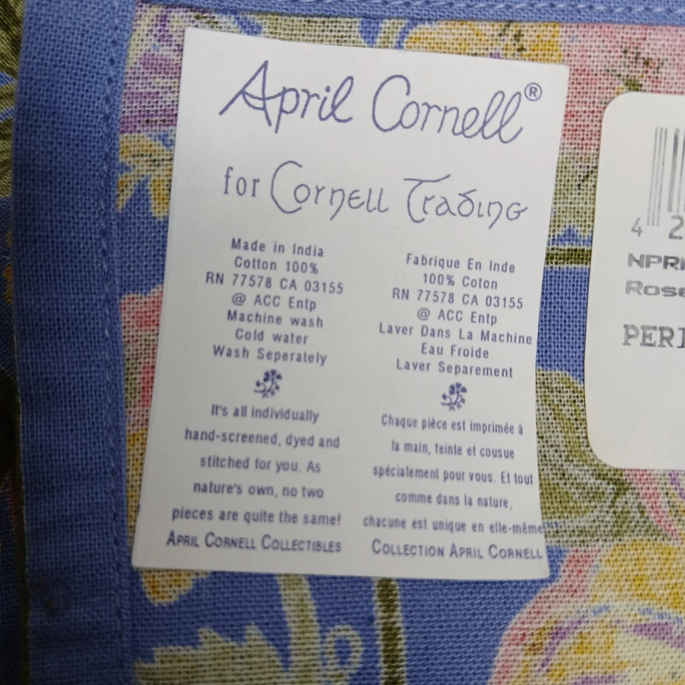 4 April Cornell Servilletas de Tela Romero Floral 100% Algodón 16"x16" Manteles  Foto 2 de 3