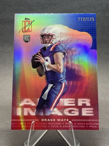 Drake Maye [Indigo] #AI-8 2024 Topps Signature Class After Image card