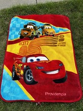 Disney Pixar CARS Providencia Throw Blanket RARE 44x56 Lightning McQueen HTF