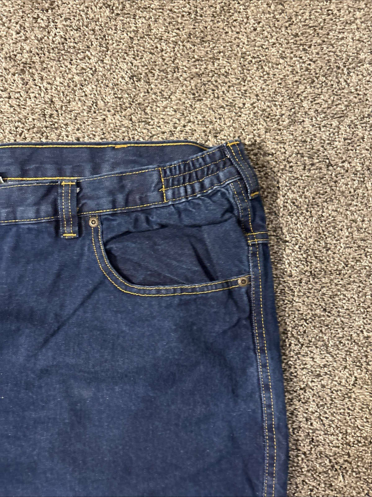 Liberty Blues Mens Sz 52 x 38 Actual 51 x 28 Side Elastic Blue Jeans - View 2