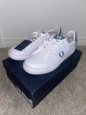 US 9: Fred Perry B721 Leather Steel Blue