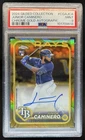 2024 Topps Gilded Collection Junior Caminero Chrome Gold Auto RC #/99 Rays PSA 9