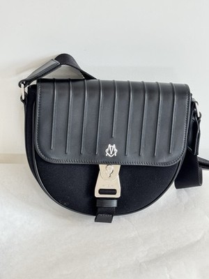 RIMOWA Never Still Black Canvas Leather Crossbody Flap Bag Dust