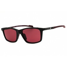Adidas Men's Sunglasses Matte Black Rectangular Shape Full Rim Frame SP0052 02S