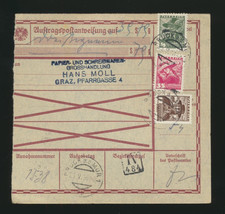 Auftragspostanweisung 1936 Bruck/Mur nach Gra...