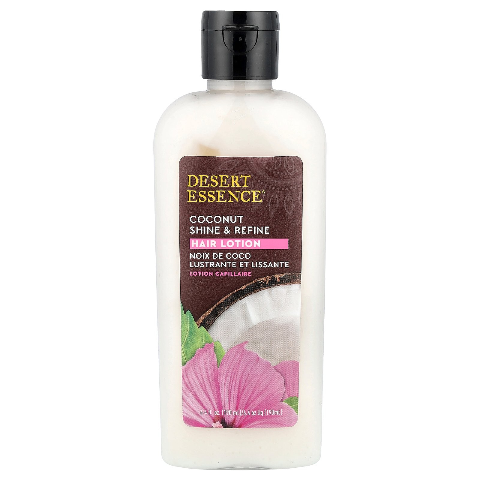 Лосьон для волос Desert Essence Coconut Shine Refine 6 4 жидких унции 190 мл без глютена 2990₽