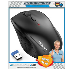 TECKNET Kabellose Maus, 4800 DPI 2.4G Funkmaus mit USB Empfänger, 30 Monate