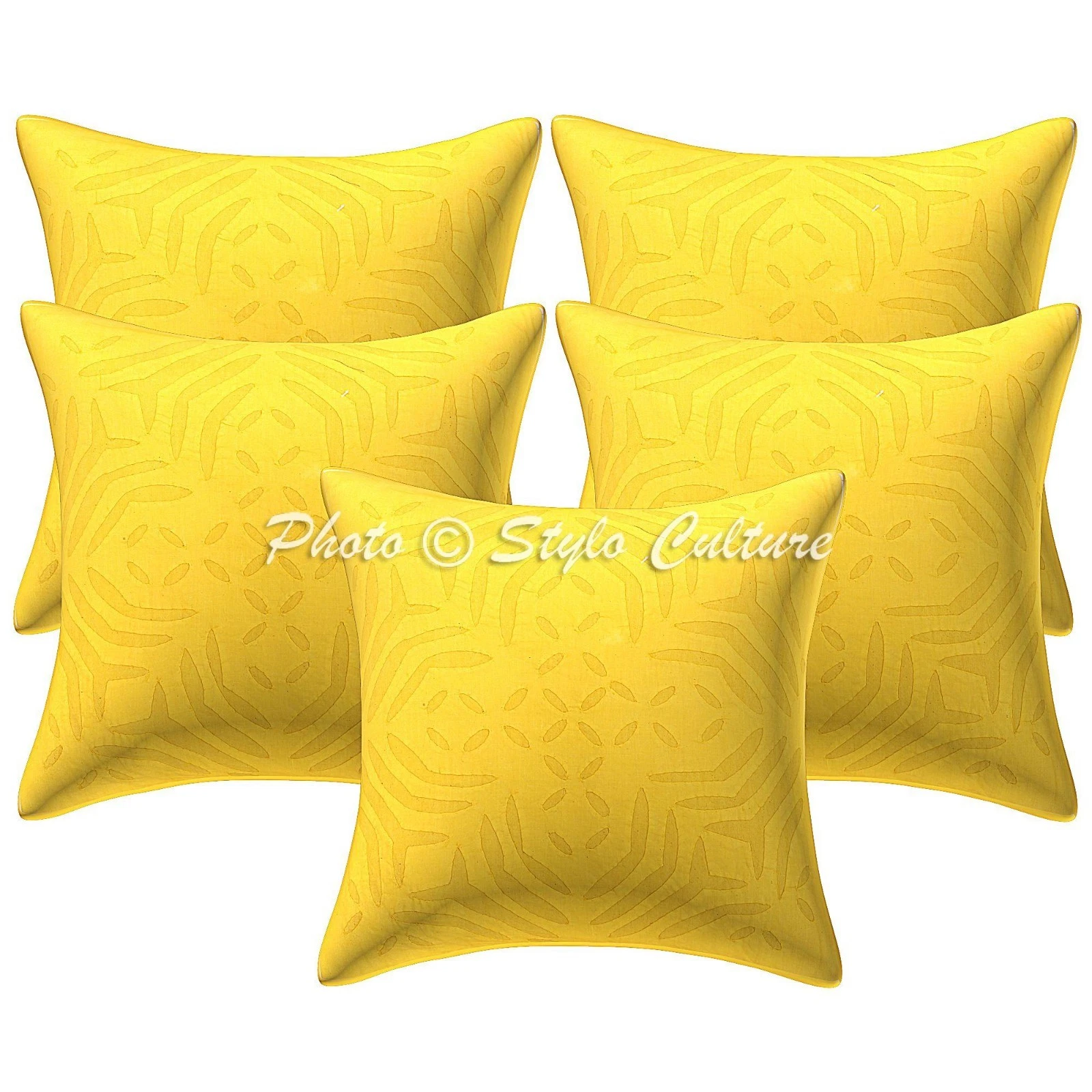 Ethnic Cotton Throw Pillow Covers Cut Work Applique Home Decor Cushion Cover