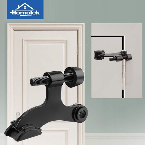 12 Pack Hinge Pin Black Door Stopper,Adjustable Deluxe Heavy Duty Door Stoppe... - 第 5/6 張圖片