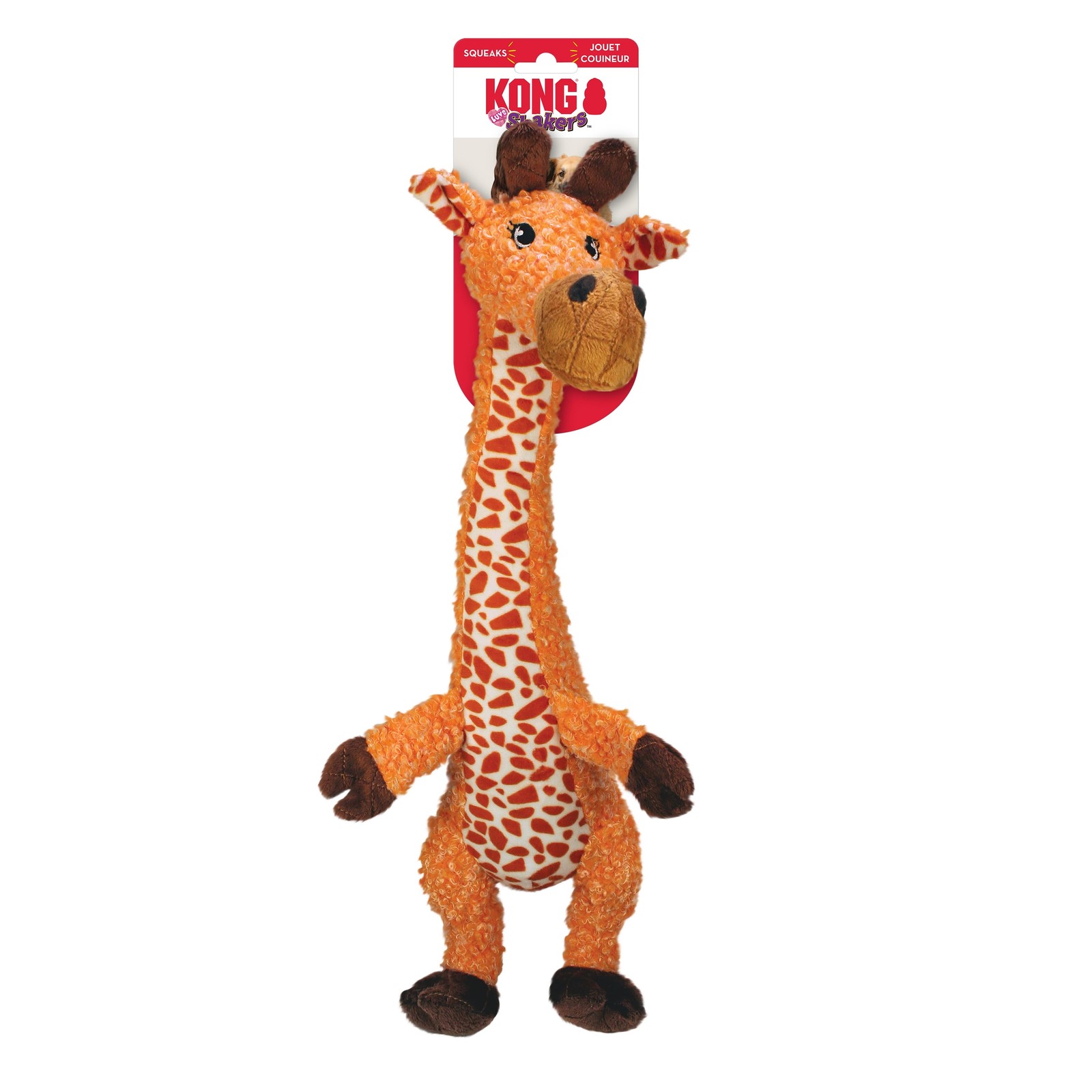 KONG&reg; Shakers Luvs Squeaker Dog Toy, Giraffe, Small