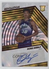 2022-23 Panini Revolution Rookie Auto Asia Ochai Agbaji #RA-OAG Auto 1pe9