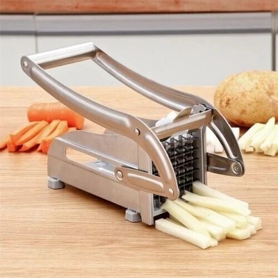 Potato Chipper Chip Chopper Cutter Slicer Maker & 2 Steel Edges   French Fries