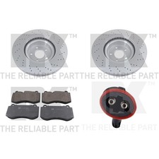 NK BREMSSCHEIBEN + BELÄGE VORNE passend für MERCEDES S/E-KLASSE W221 W211