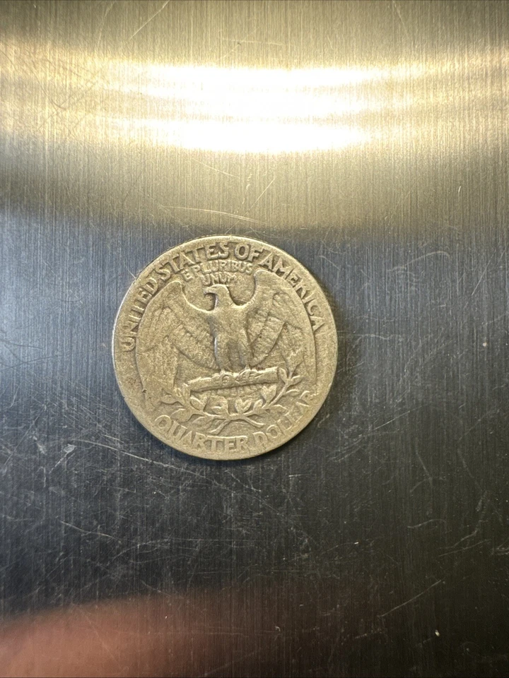 1949 P Washington 90%  Silver Quarter No Mint Mark Philadelphia Free Shipping - Image 2 of 2