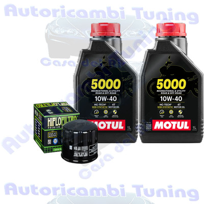 Inspektionskit Öl Motul 5000 10W40 + Filter für Peugeot 500 Geopolis ��2007>2013