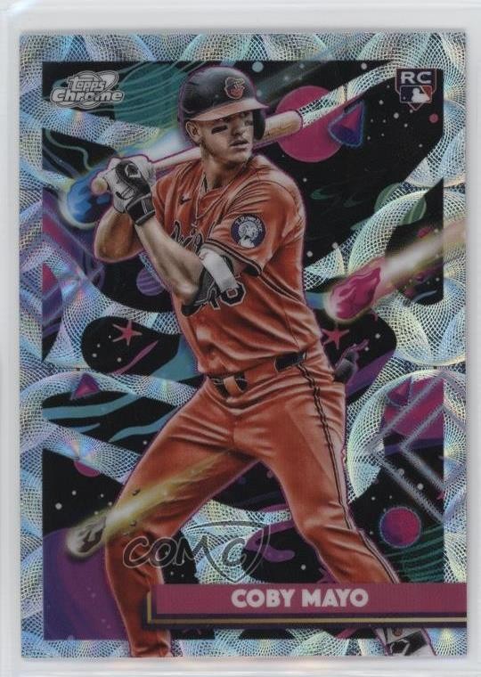 2025 Topps Cosmic Chrome Nucleus Refractor Coby Mayo #154 Rookie RC