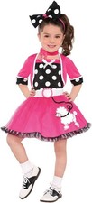 Amscan 842710 Rocking 50s Bubbly Dolly Costume, Children Toddler Size, 1 Piece
