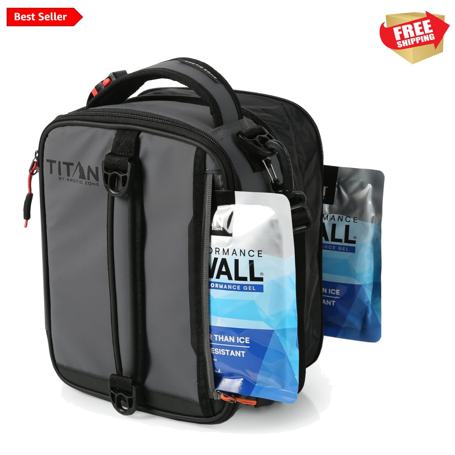 Titan High Performance Insulated Expandable Lunch Pack - Sharkskin Gray