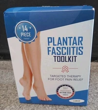 PLANTAR FASCIITIS TOOLKIT 14 piece Tarted therapy for foot pain relief Large