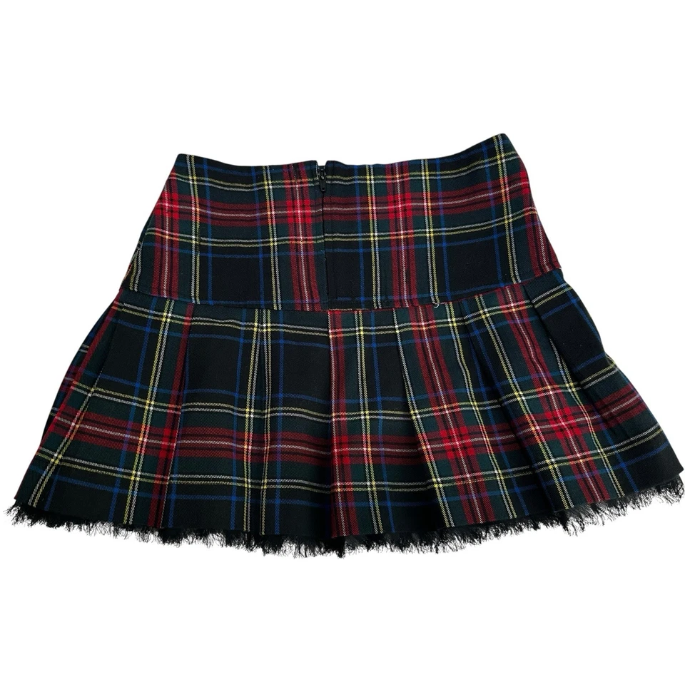Harajuku Mini para Saia Xadrez Target Infantil Extra Grande 14/16 Vermelho Tartan Plissado Bainha Desgastada - Imagem 3 de 3
