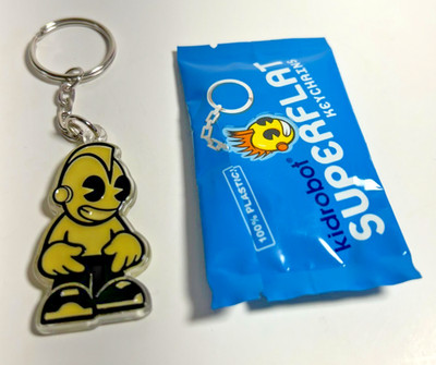 KIDROBOT 2010 SUPERFLAT ACRYLIC KEYCHAIN GID KIDBOT DESIGNER ART TOY