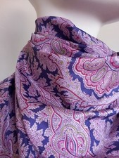 170cm Vintage Lightweight Silky Dressmaking Fabric Length Paisley Florals 112cm