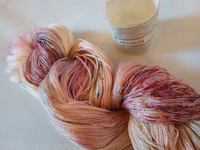 Vegan Yarn Regulus lace weight 740yd 677m tencel hand dyed 100g 3.5oz splatter