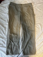 Carhartt Mens 36x30 Green Carpenter Work Pants Dungaree Fit