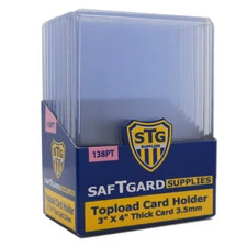40 SafTGard Premium Thick Topload Card Holders 3.5MM 138 Pt - 4 Packs of 10
