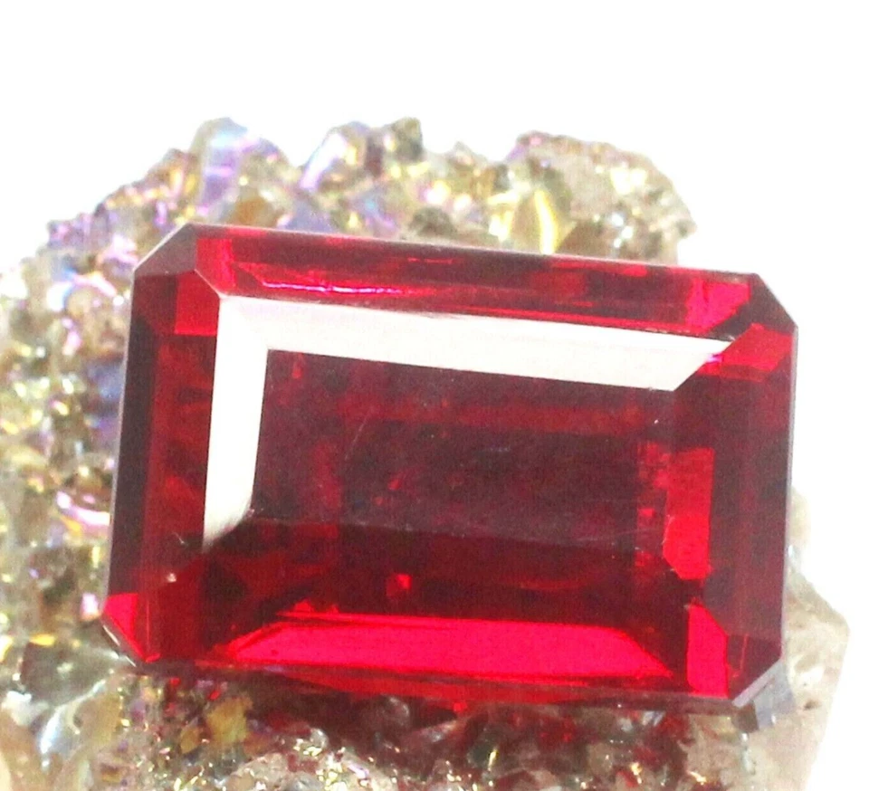 79.8 Ct. Mozambique Blood Red Ruby Emerald Cut Loose Gemstone for Ring & Pendant - Image 2 of 4
