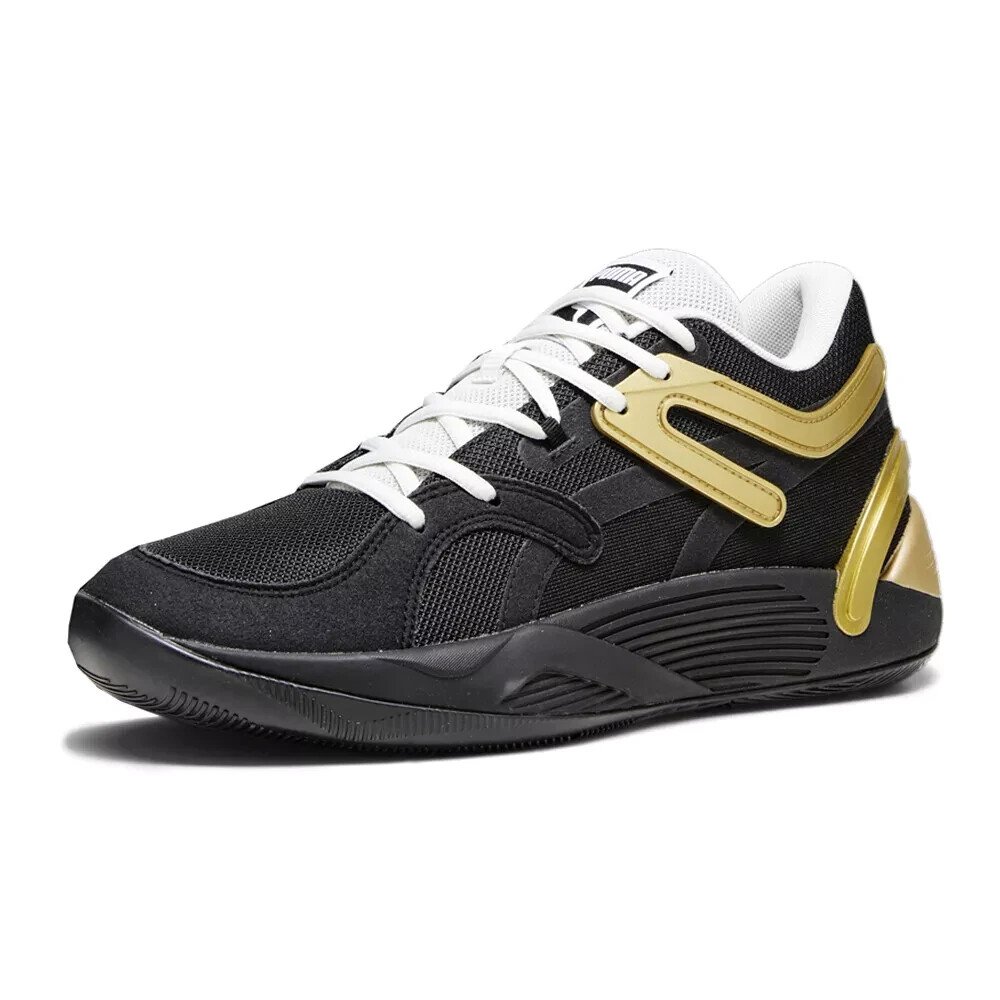 Size 13 UCF Colors PUMA TRC Blaze Court Black Metallic Gold