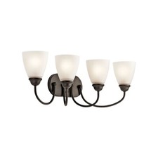 Kichler Jolie 28in 4-Light LED Vanity Light Olde Bronze