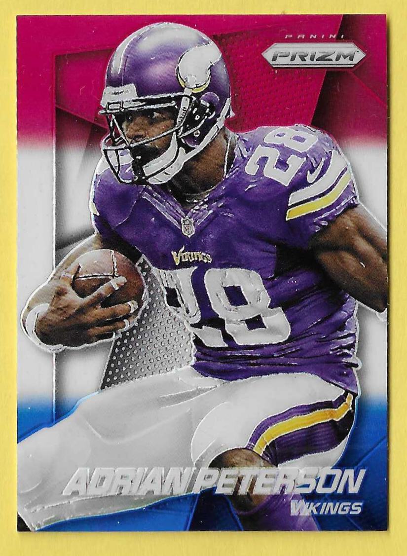 2014 Prizm Red/White/Blue Adrian Peterson Vikings