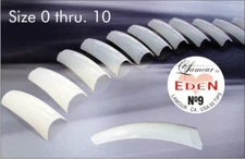 Eden Natural Tips - 500 pcs/size (10 pack) - CHOOSE FROM SIZE 0-10 