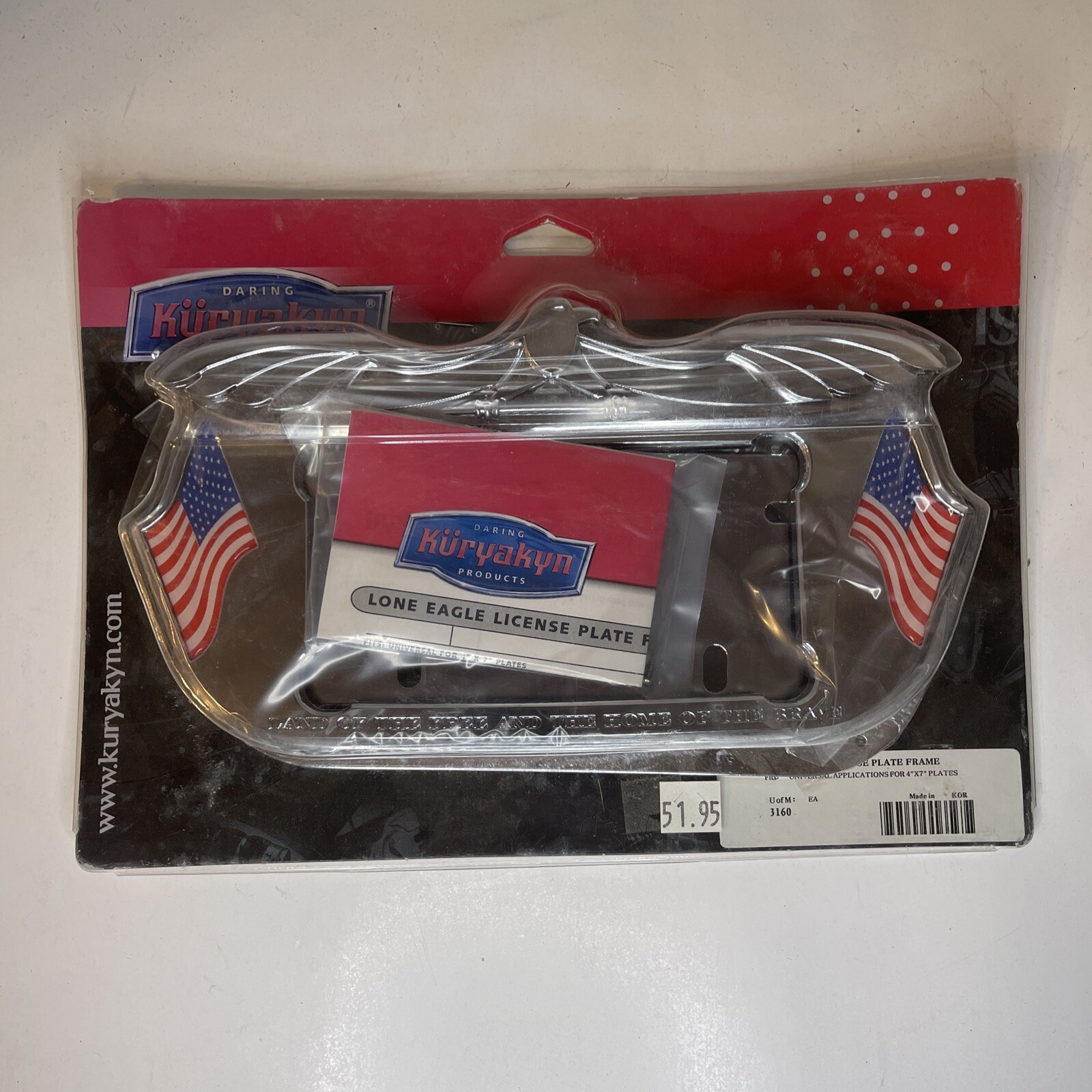 Albanian Eagle License Plate Frame - Chrome Metal Novelty Tag Holder For Cars