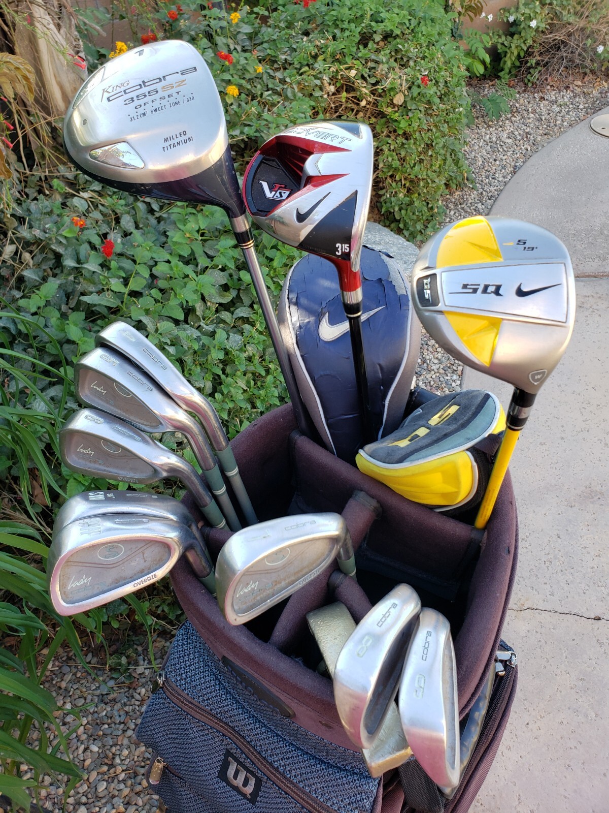 Lady Cobra OS Ladies Complete Golf Set Graphite Shafts Nike Woods Bag