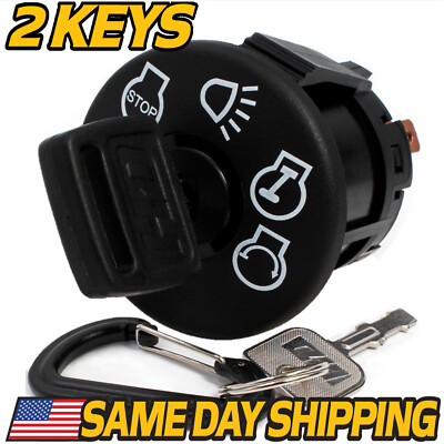Ignition Switch fits John Deere L100 L105 L107 L108 L110 L111 L120 L130 w/2 Keys
