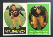1958 Topps 78 Ray Mathews  Pittsburgh Steelers + 1 Card