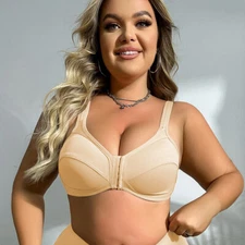 Lady Bras No Steel Everyday Comfortable Brassiere Front Closed Stretch Underwear