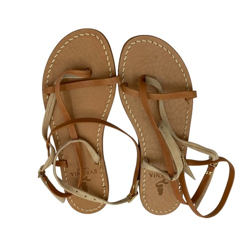 Syrenia Capri Made in Italy Brown Leather & Suede Sandals Size 36 Or 5.5 NWOT - Picture 5 of 9