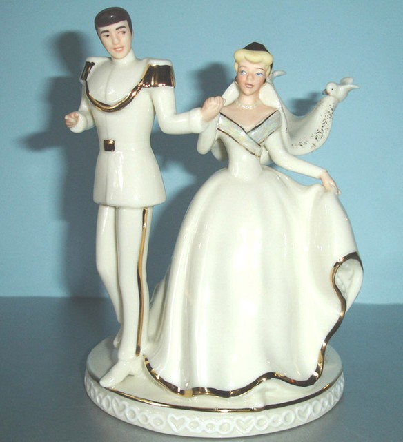 Lenox Disney Wedding CAKE TOPPER Cinderella & Prince