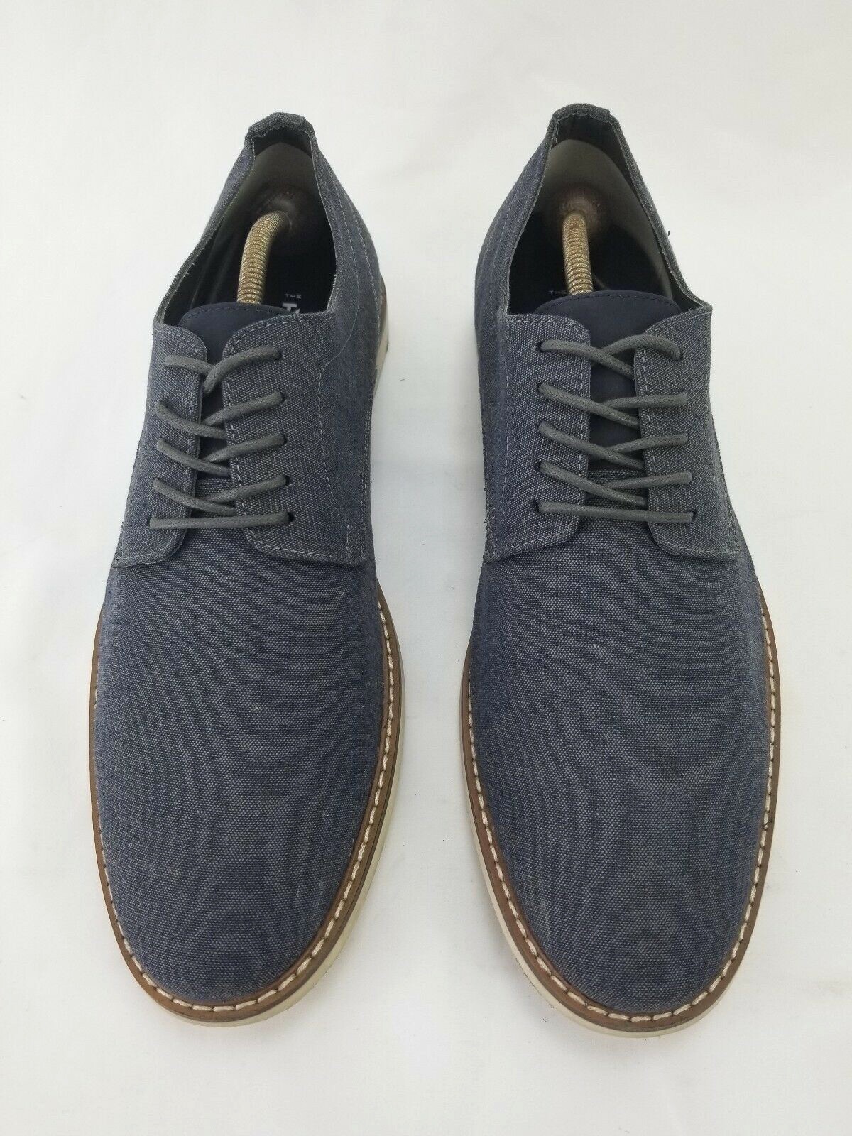 SAOLA The Rail 'Xander' Derby Punta Tinta Unita Tessuto Denim Blu Uomo EUR 45 U.S. 11 M