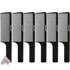 Six BaBylissPRO Barberology 9 Inch Clipper Comb Black